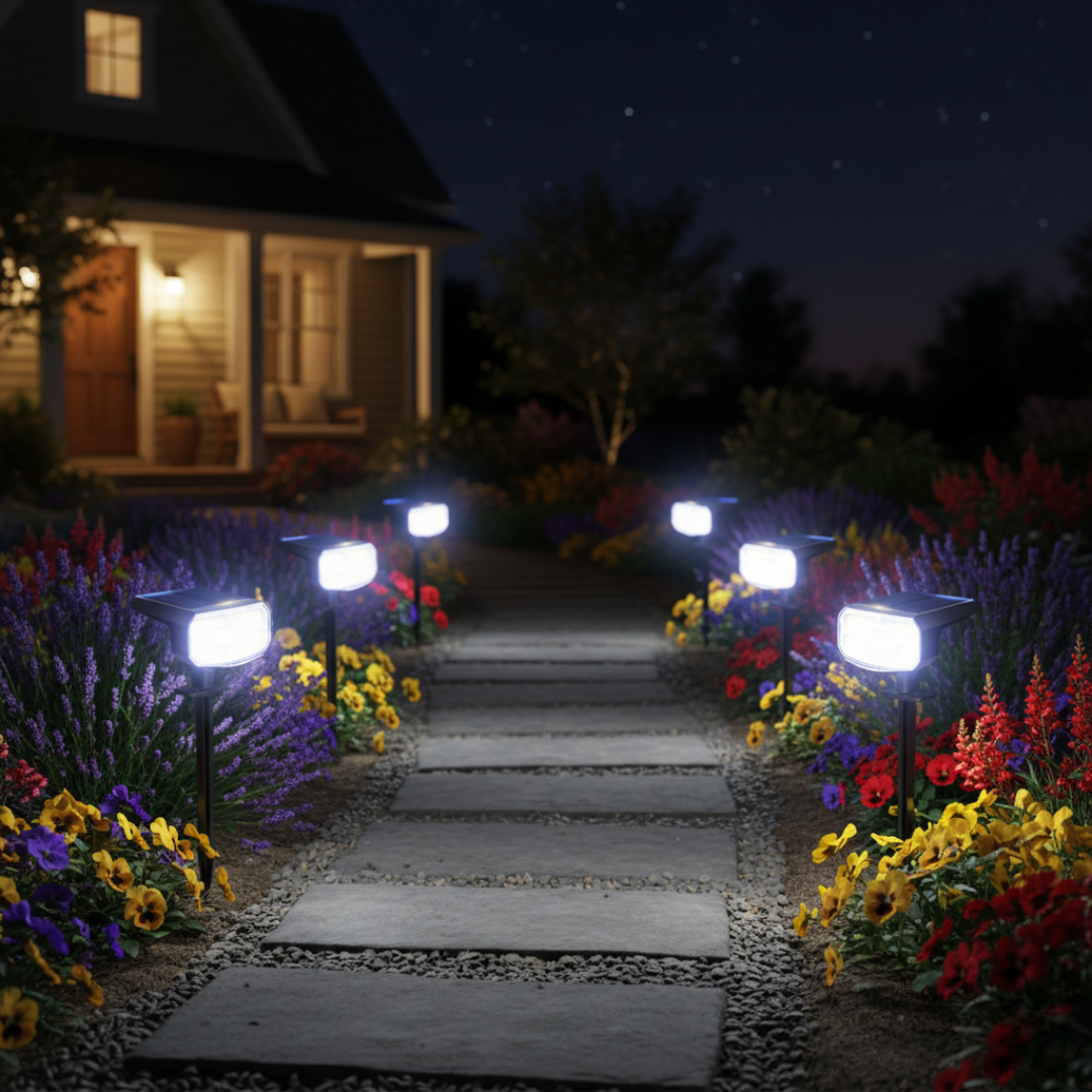 Solar Spot Lights Outdoor Waterproof 4 Pack