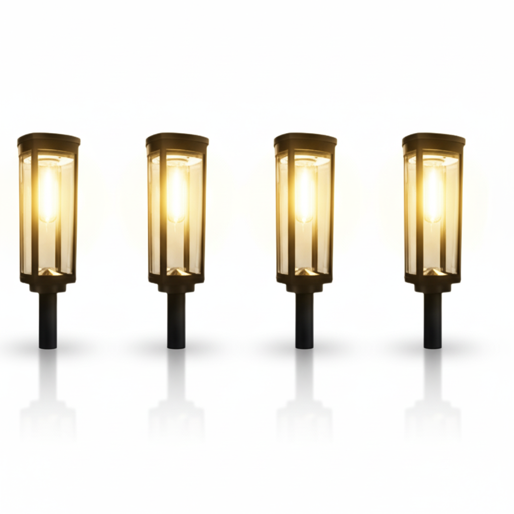 Bright Solar Pathway Lights Outdoor 8 Pack Waterproof Garden Lamps