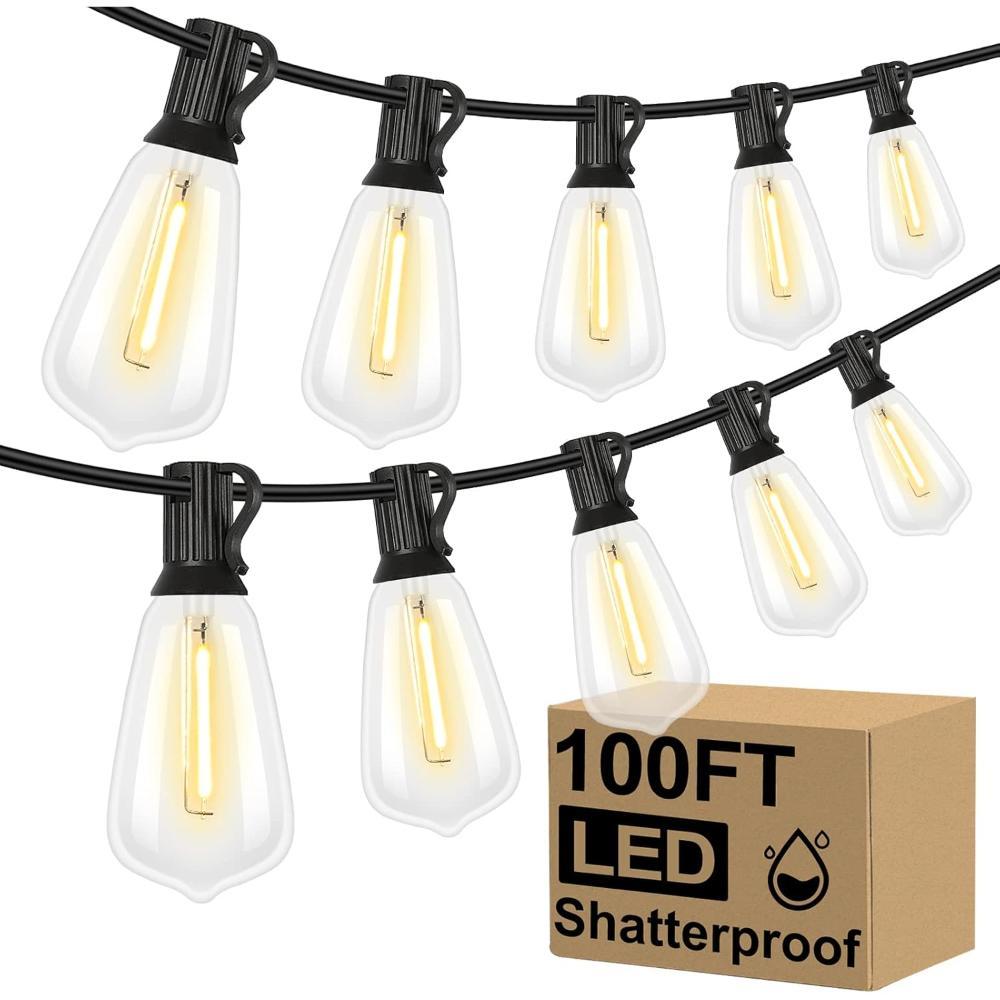Shatterproof Outdoor String Lights-Solar Flame Torch