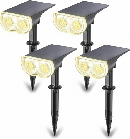 RGB Halloween Solar Lights Outdoor 2 Pack Waterproof Spotlights