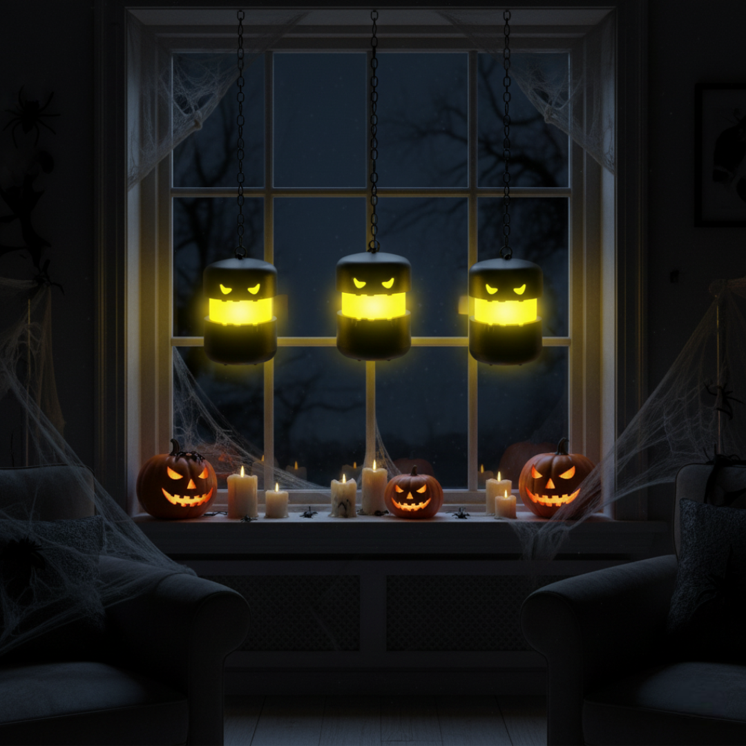 Halloween Pumpkin Lanterns 3 Pack Jack O Lantern Party Lights