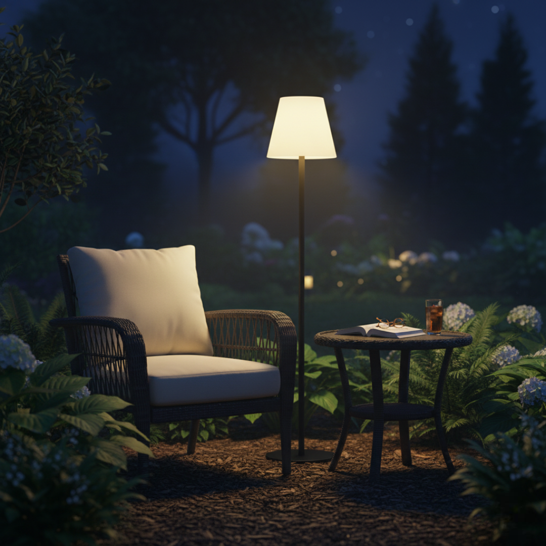 Cordless Dimmable RGB Solar Floor Lamp