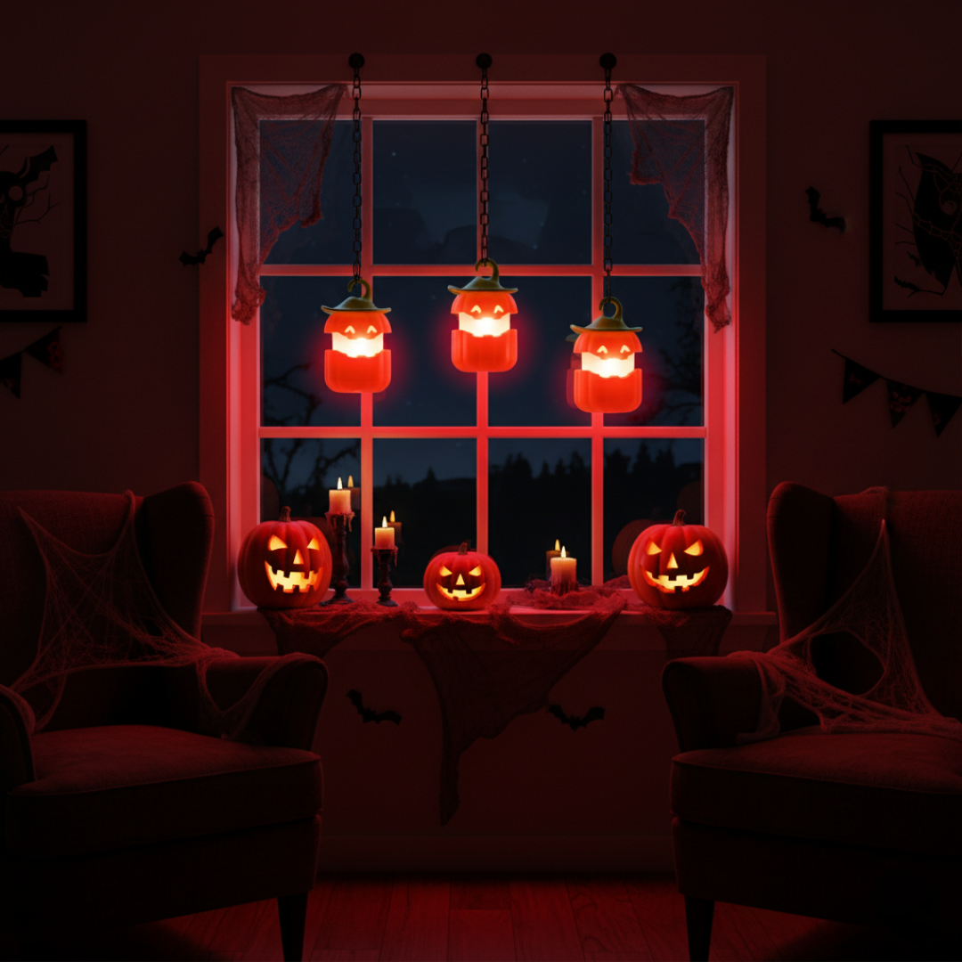 Halloween Pumpkin Lanterns 3 Pack Jack O Lantern Party Lights