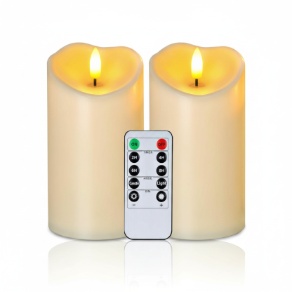 Battery Operated Flameless Candles With Remote Control And Timer