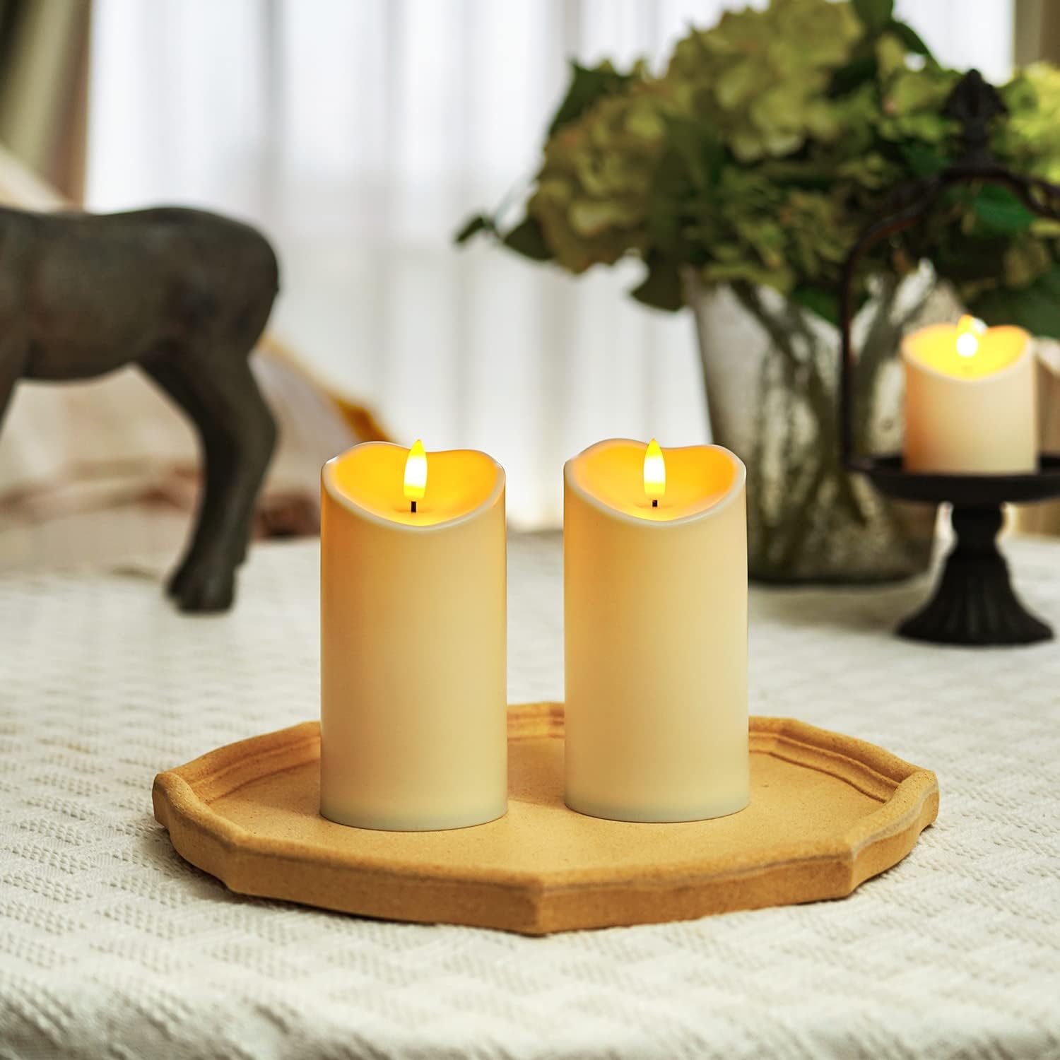 Battery Operated Flameless Candles With Remote Control And Timer