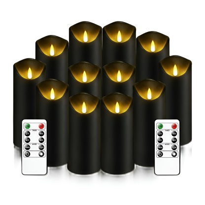 Battery Operated Flickering Flameless Candles With Remote