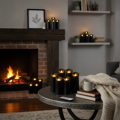 Battery Operated Flickering Flameless Candles With Remote