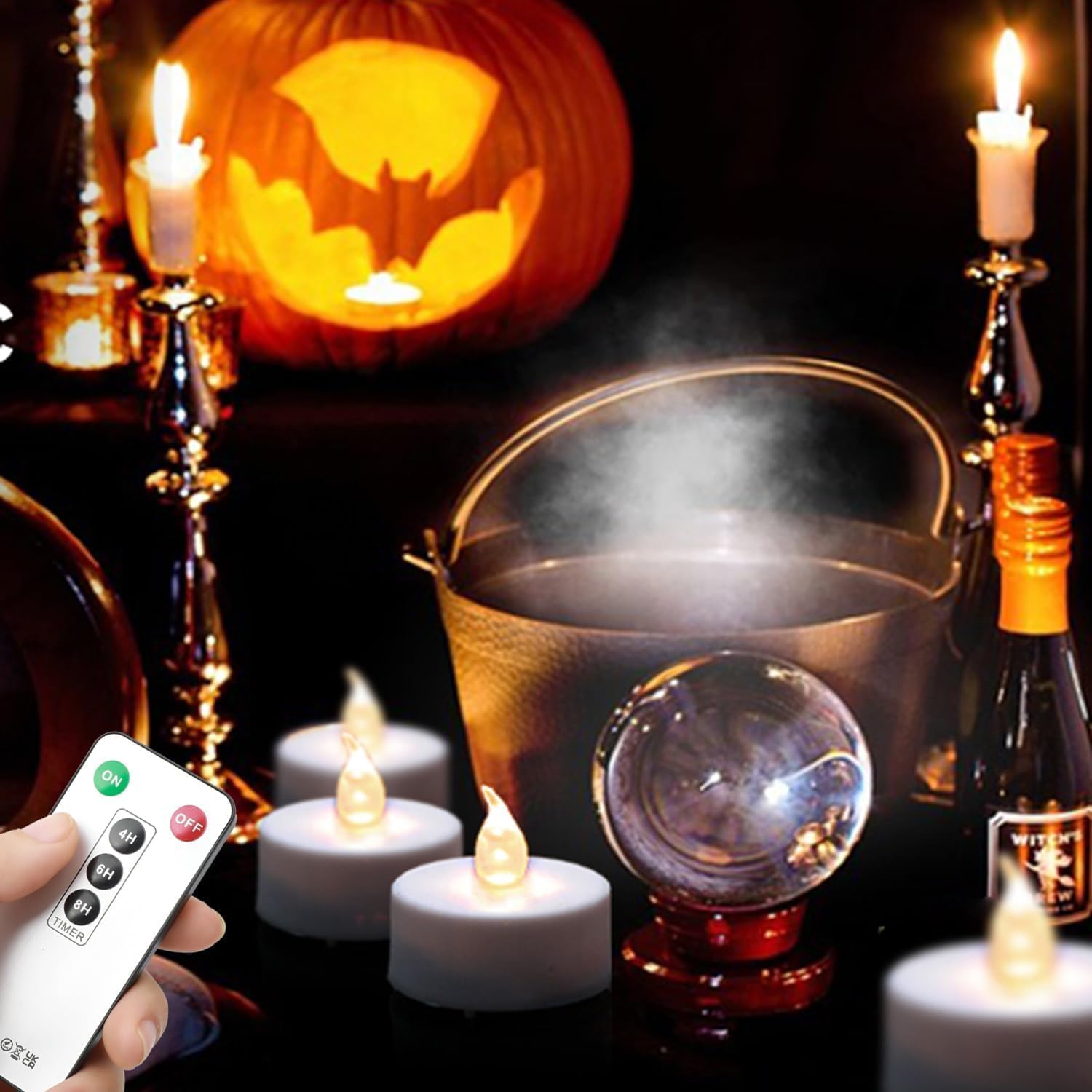 Battery Operated LED Tea Lights With Remote Control