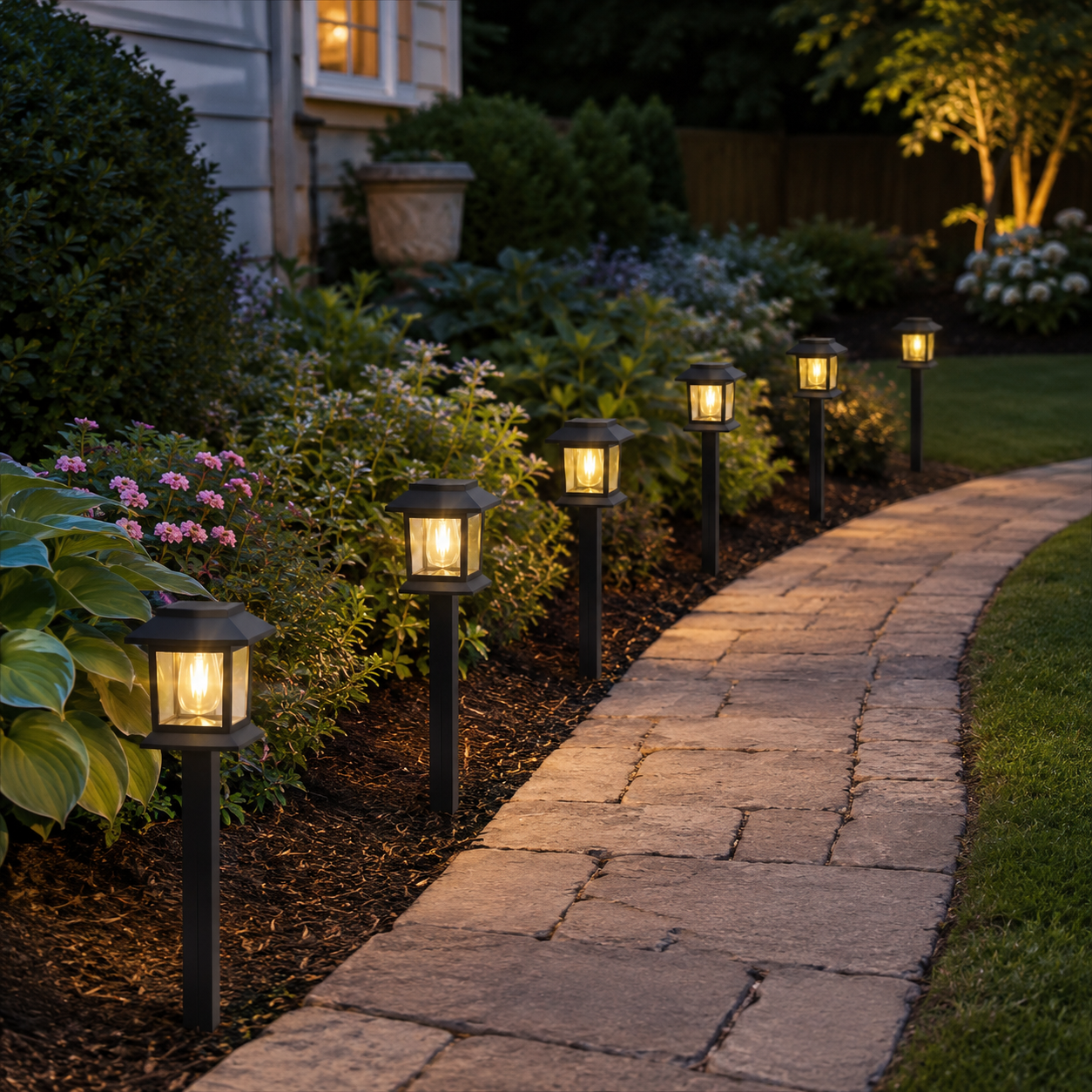 Solar Pathway LED Lights For Garden Yard And Walkways