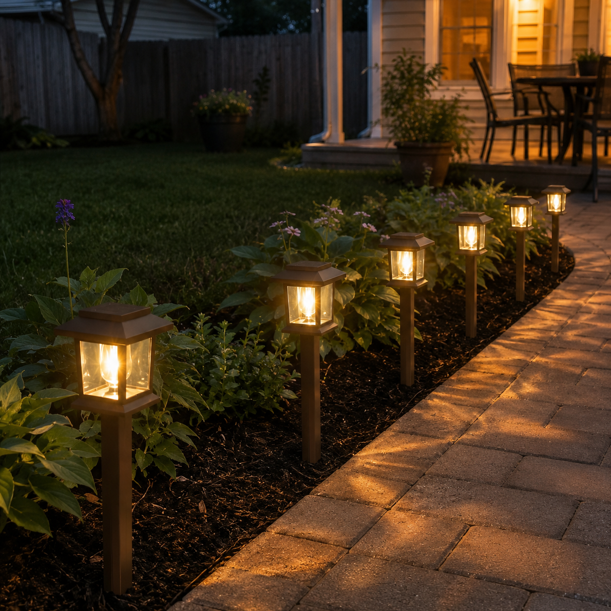 Solar Pathway LED Lights For Garden Yard And Walkways