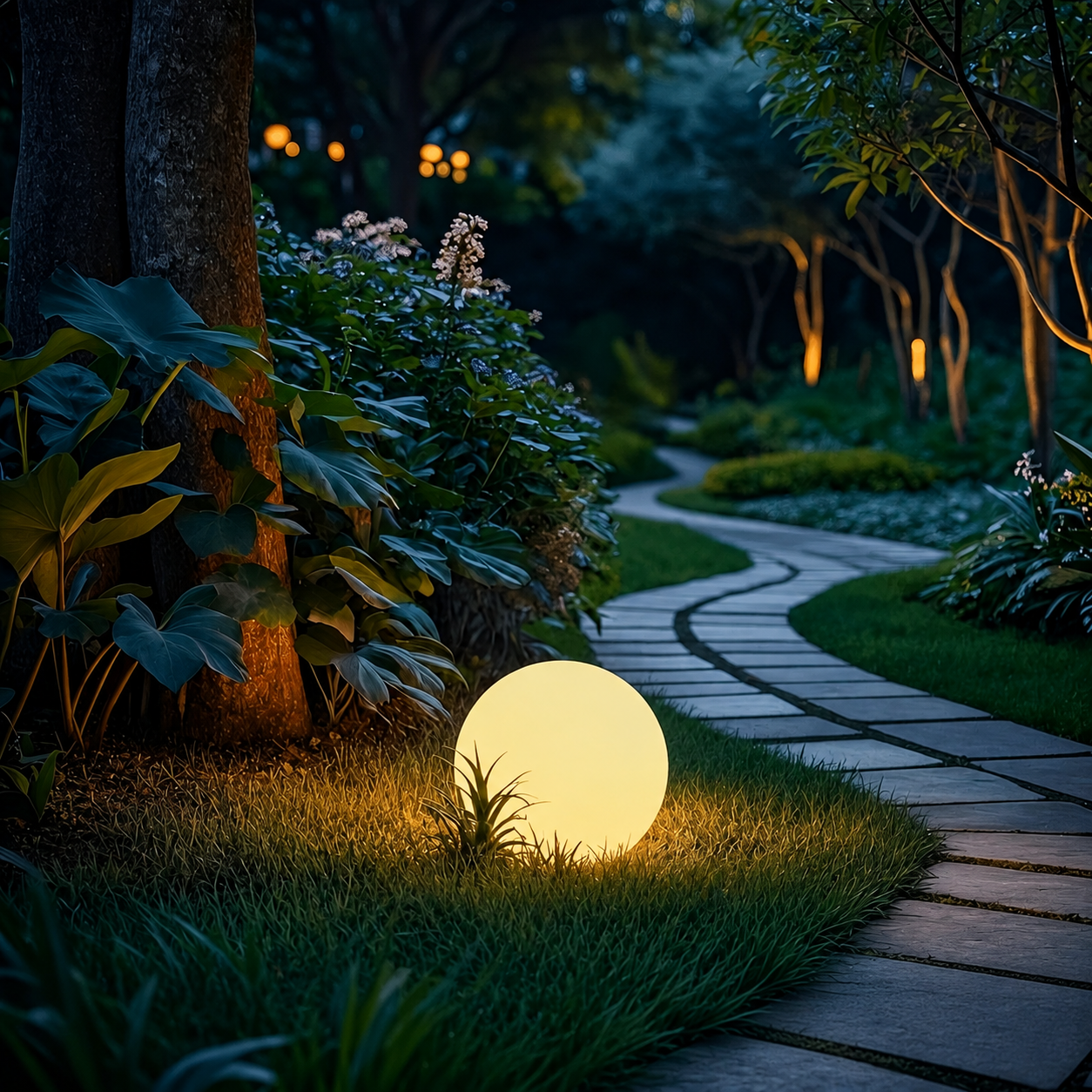 Solar Globe Garden Lights With 16 Colors And 8 Brightness Levels