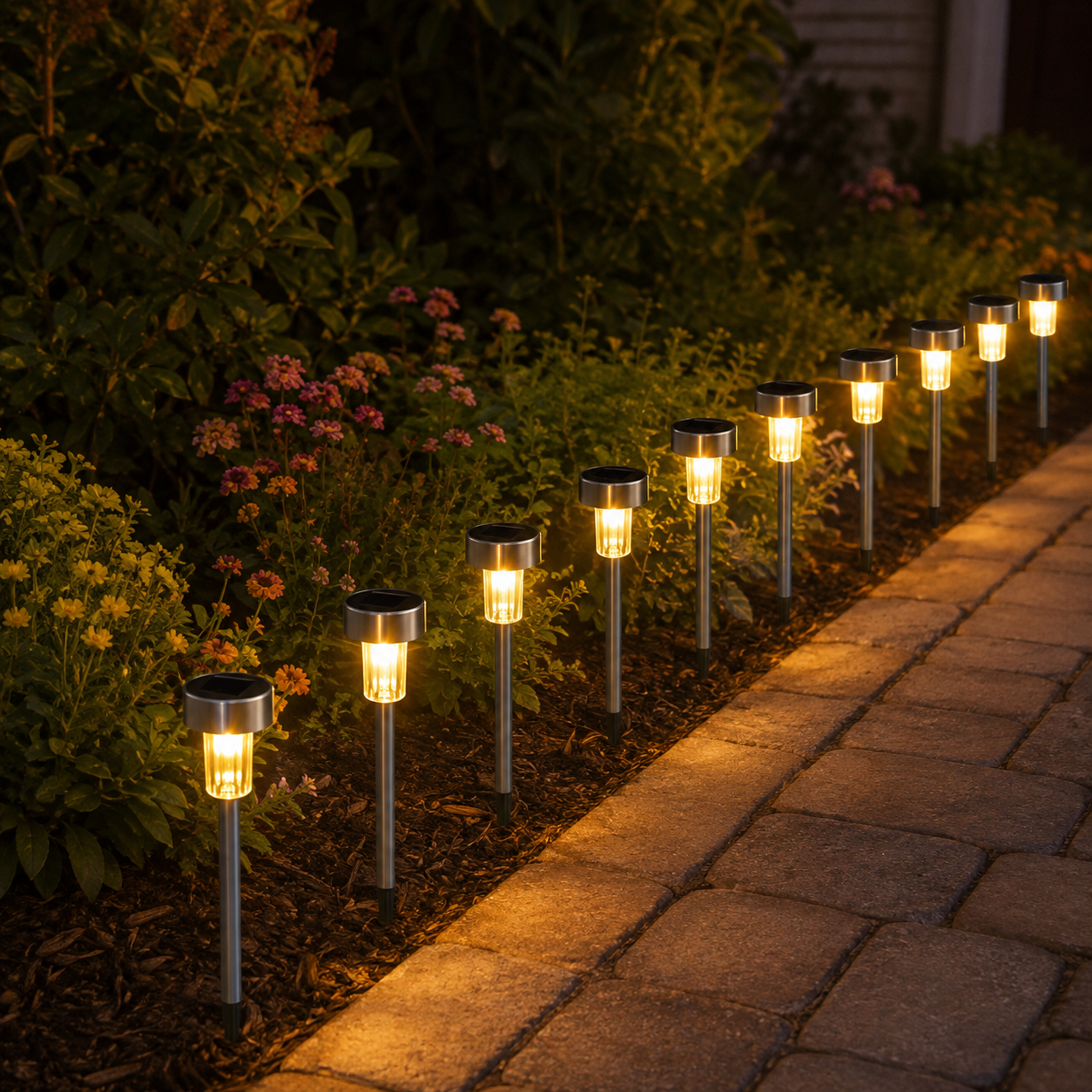 Outdoor Solar Pathway Lights For Garden Walkways