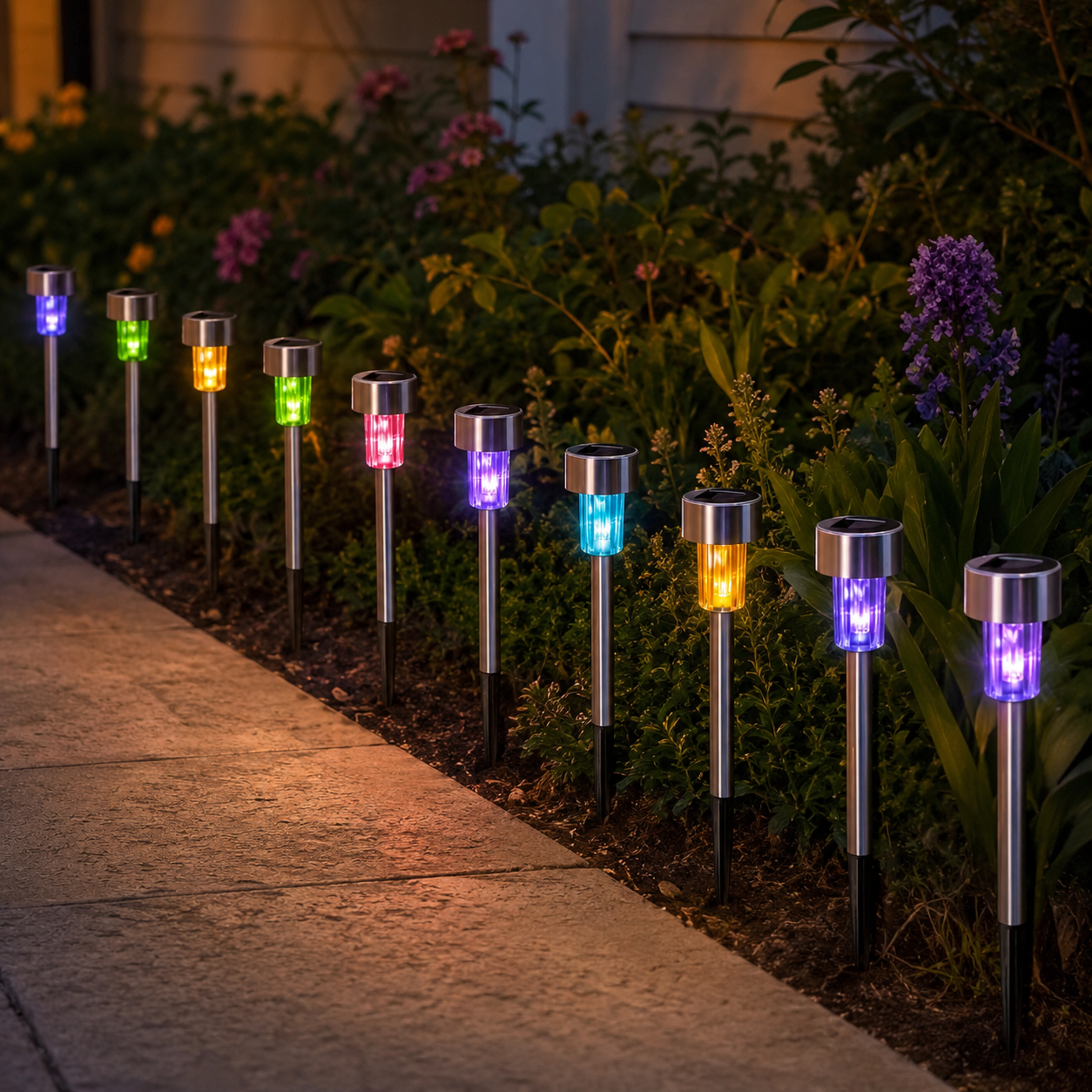 Outdoor Solar Pathway Lights For Garden Walkways