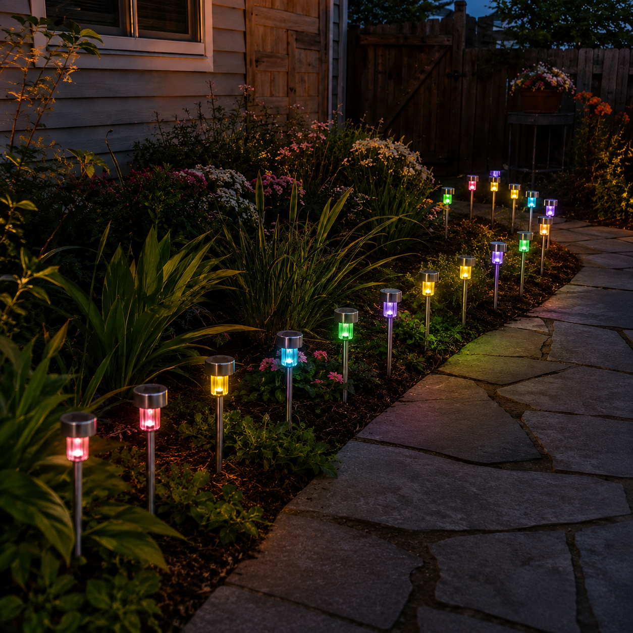 Outdoor Solar Pathway Lights For Garden Walkways