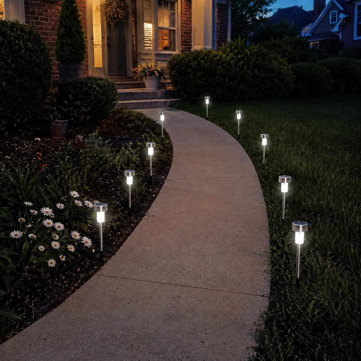 Outdoor Solar Pathway Lights For Garden Walkways