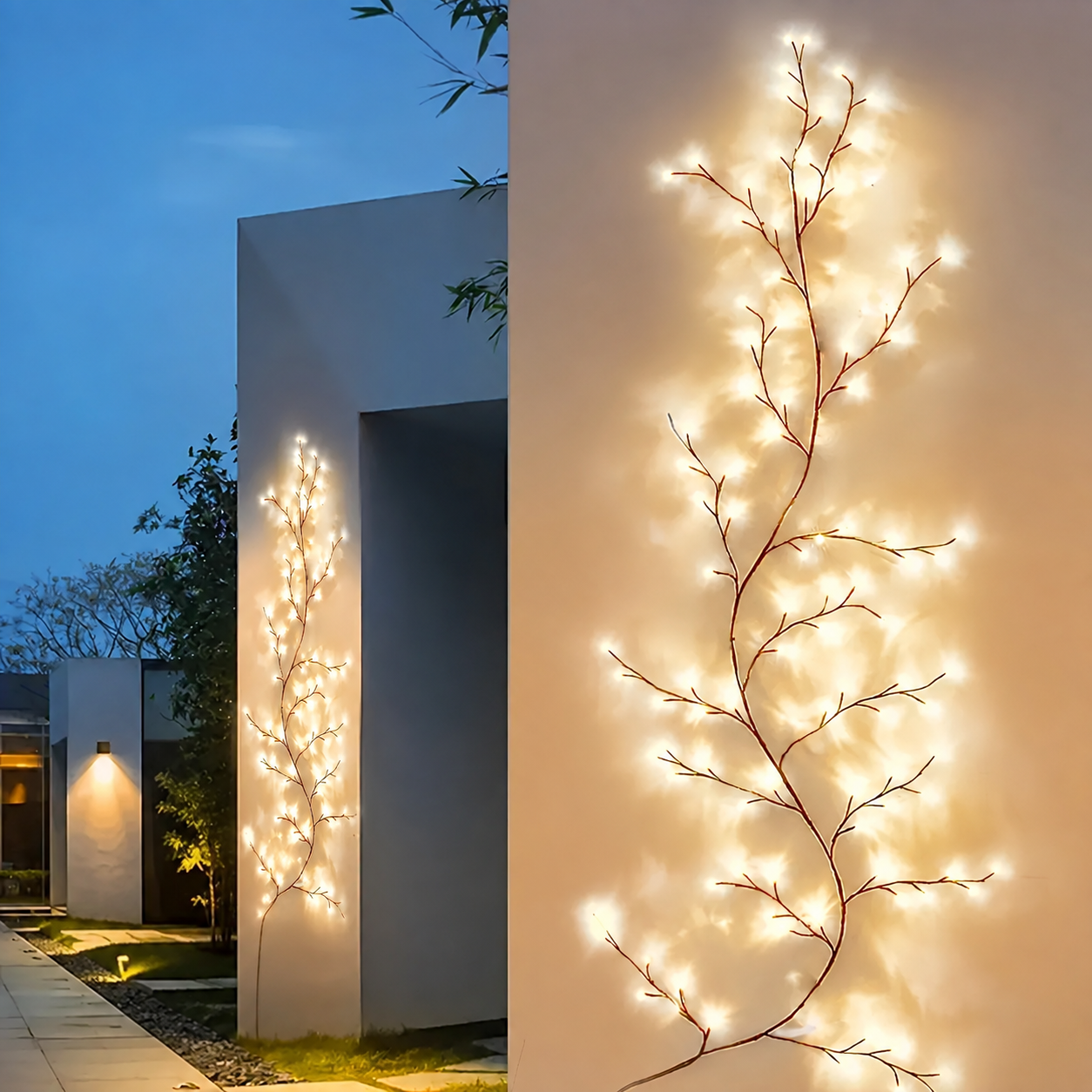 Indoor And Outdoor Willow Vine Wall Decor Light