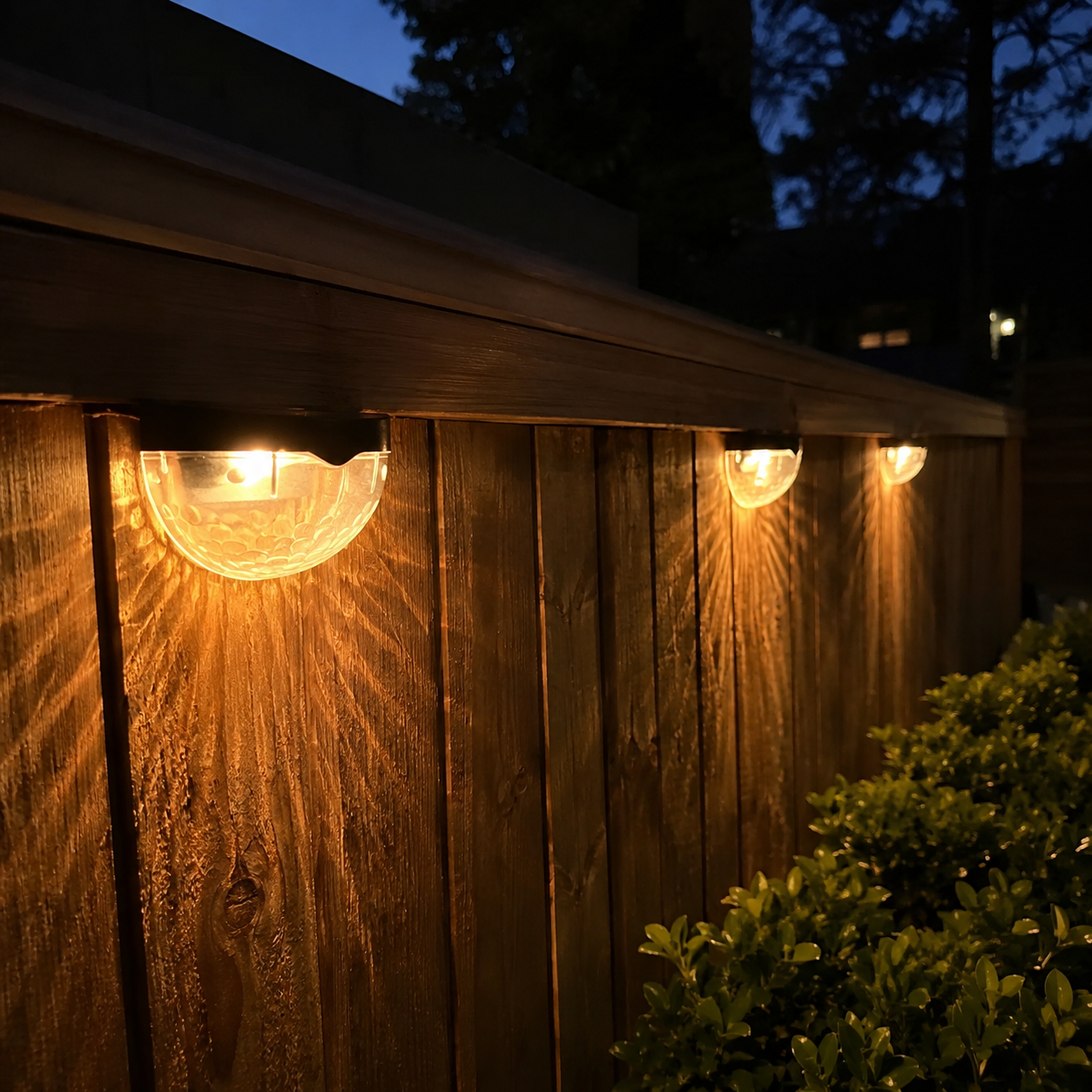 Pack Of 6 Solar Rechargeable Solar Wall Lights