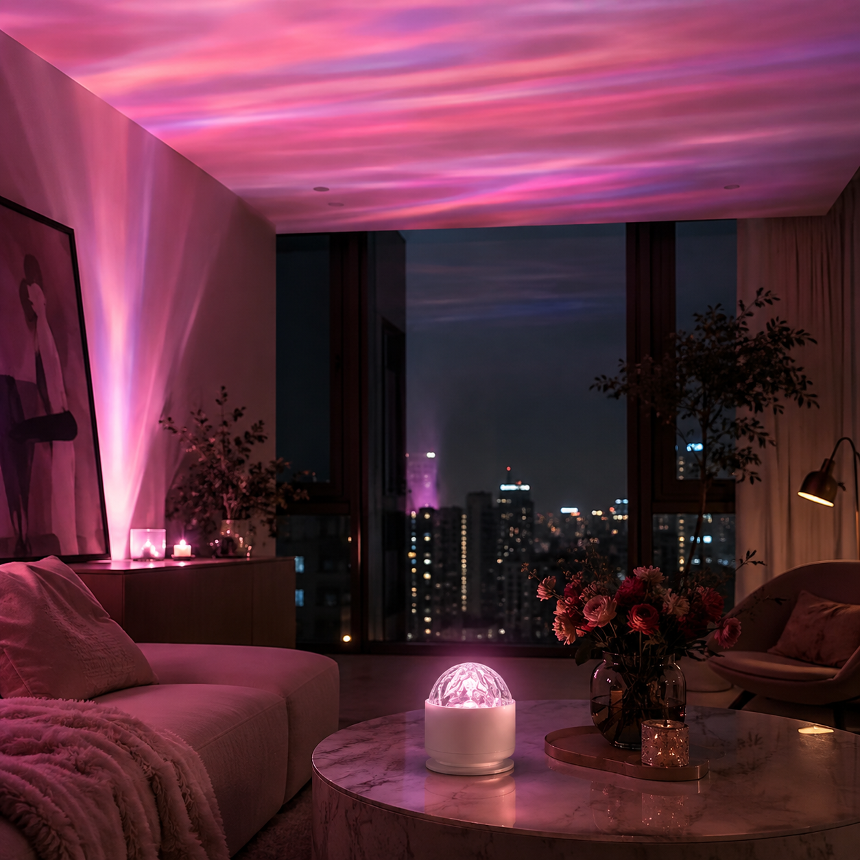 2 In 1 Projector Light With 16 Dynamic Colors And Remote Control