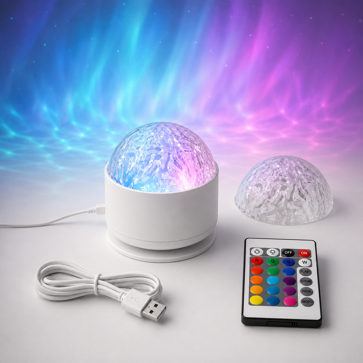 2 In 1 Projector Light With 16 Dynamic Colors And Remote Control