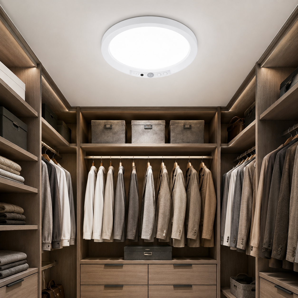 Rechargeable Motion Sensor 3 Color Modes Magnetic LED Ceiling Lights