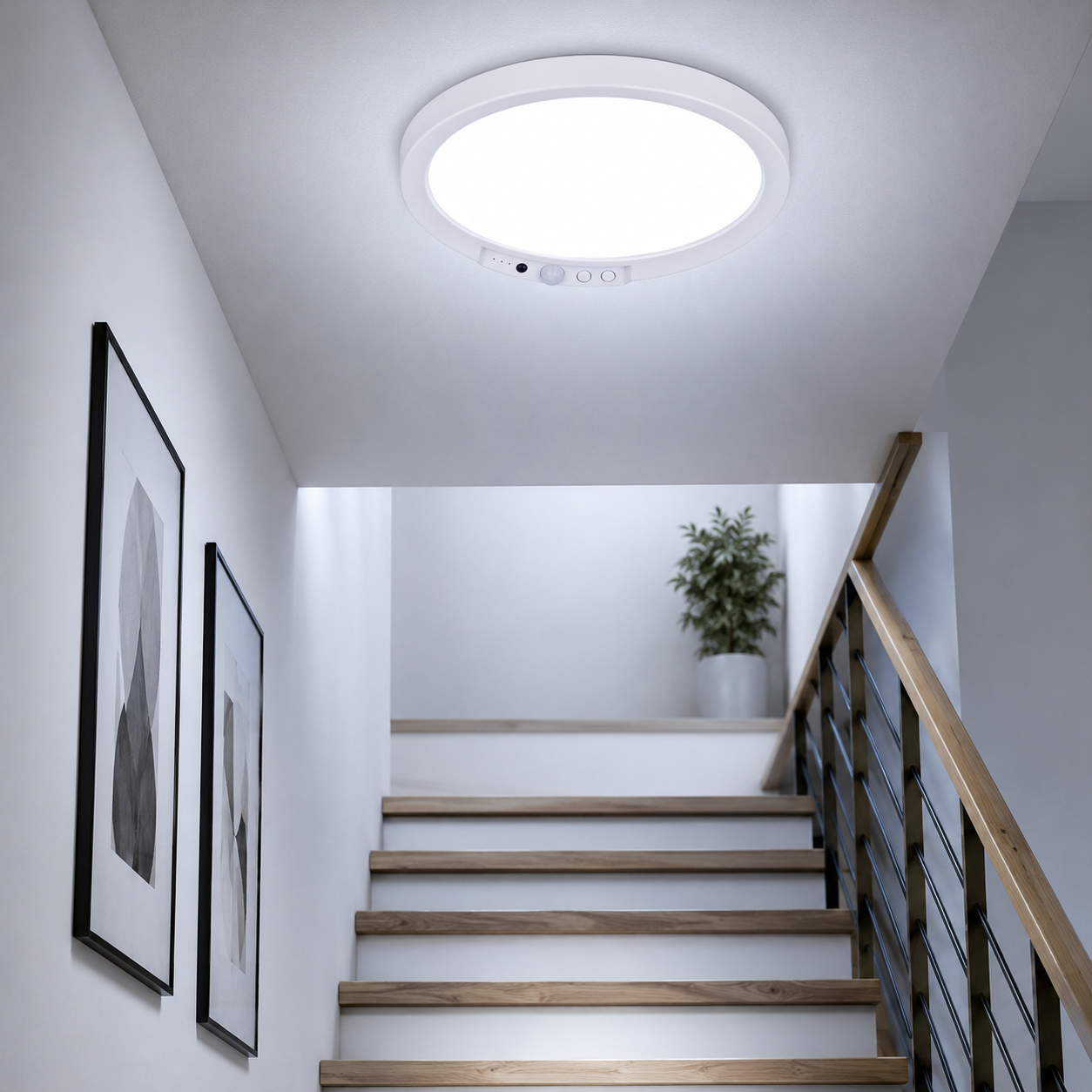 Rechargeable Motion Sensor 3 Color Modes Magnetic LED Ceiling Lights