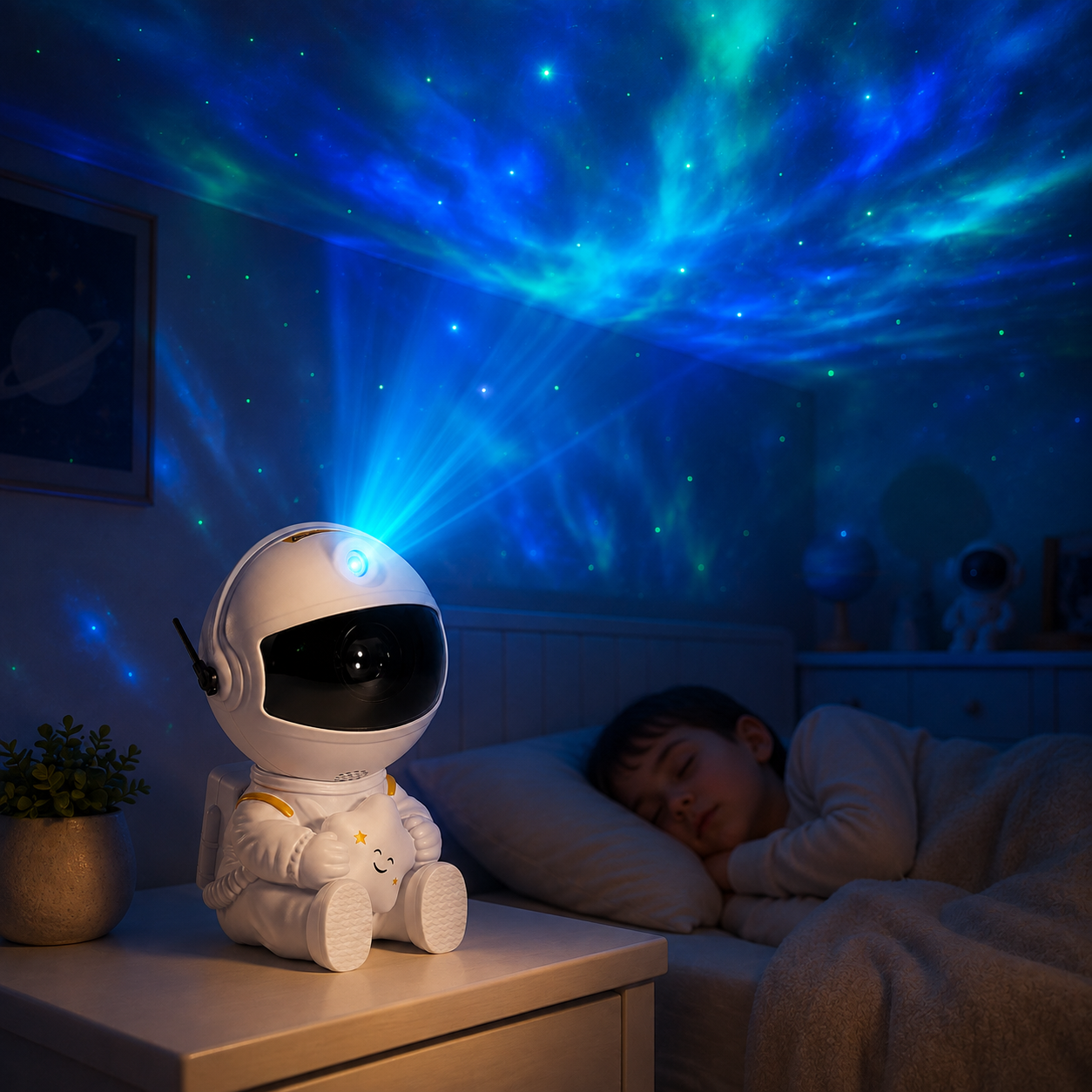 Astronaut Galaxy Projector Night Light For Kids Room Decor