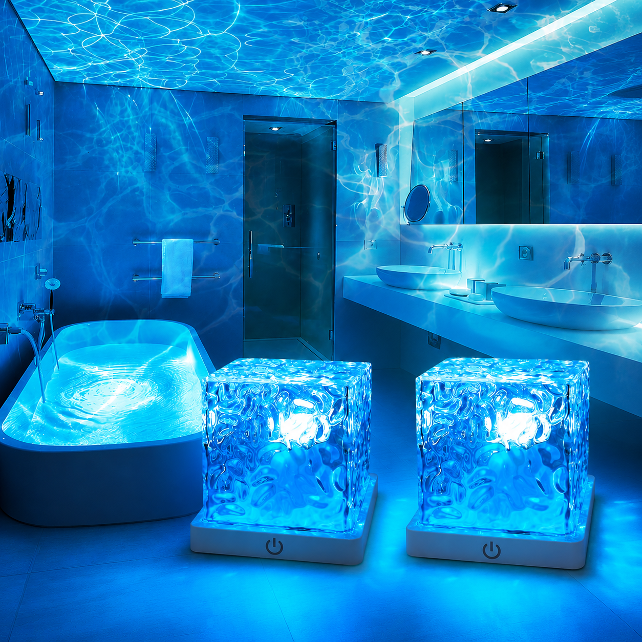 16 Color Rechargeable Ocean Wave Projector Shower Light