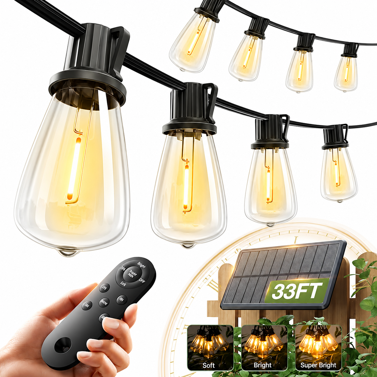Waterproof String Remote USB Camping Backyard Lights