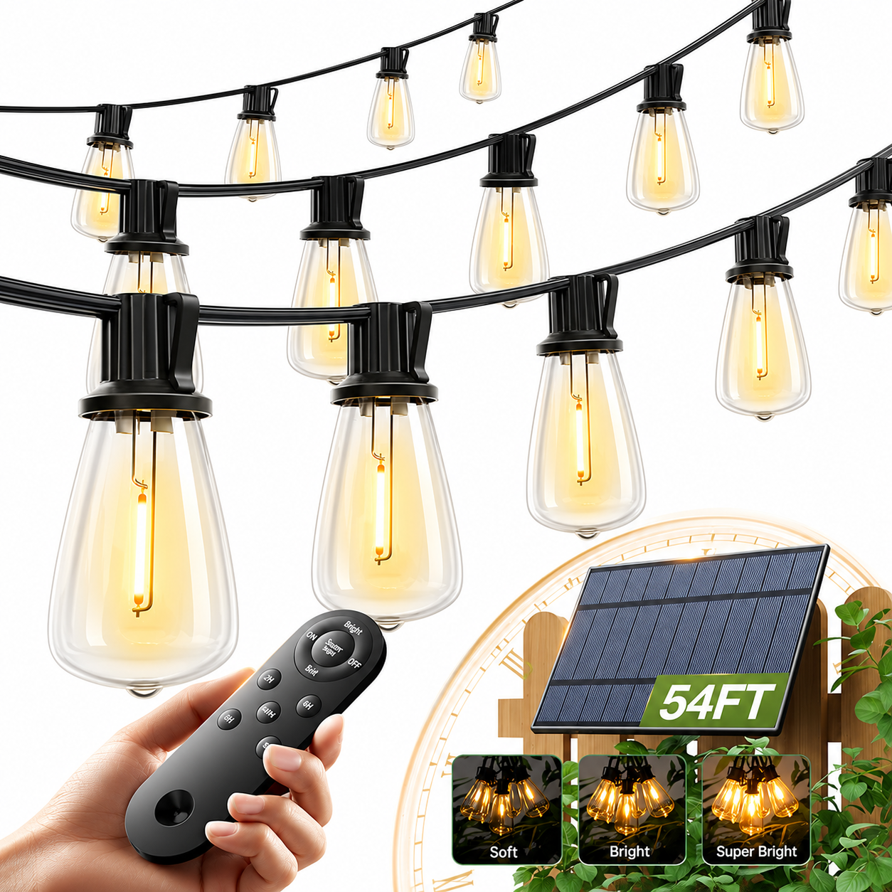 Waterproof String Remote USB Camping Backyard Lights