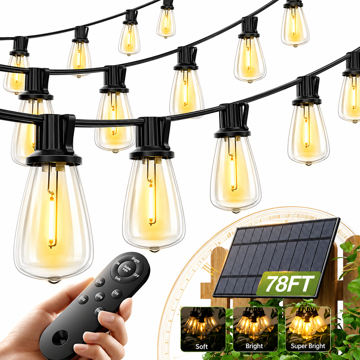 Waterproof String Remote USB Camping Backyard Lights