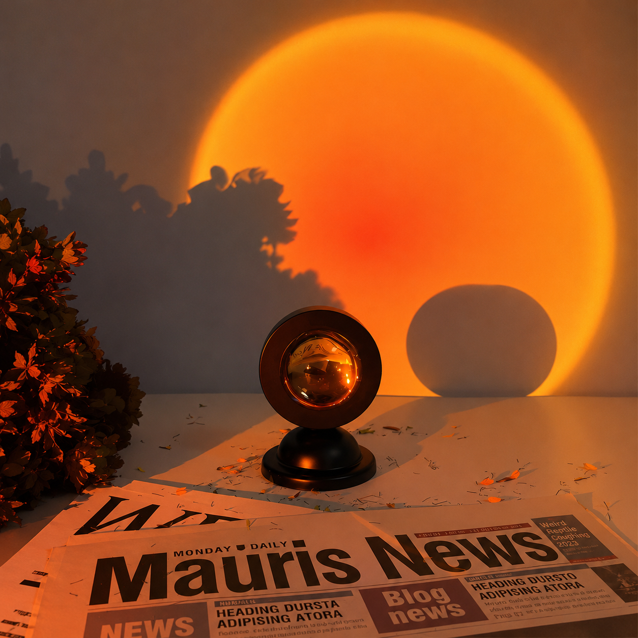 USB Powered Sunset Projection Lamp For Bedroom