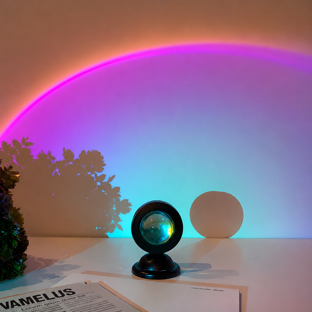 USB Powered Sunset Projection Lamp For Bedroom