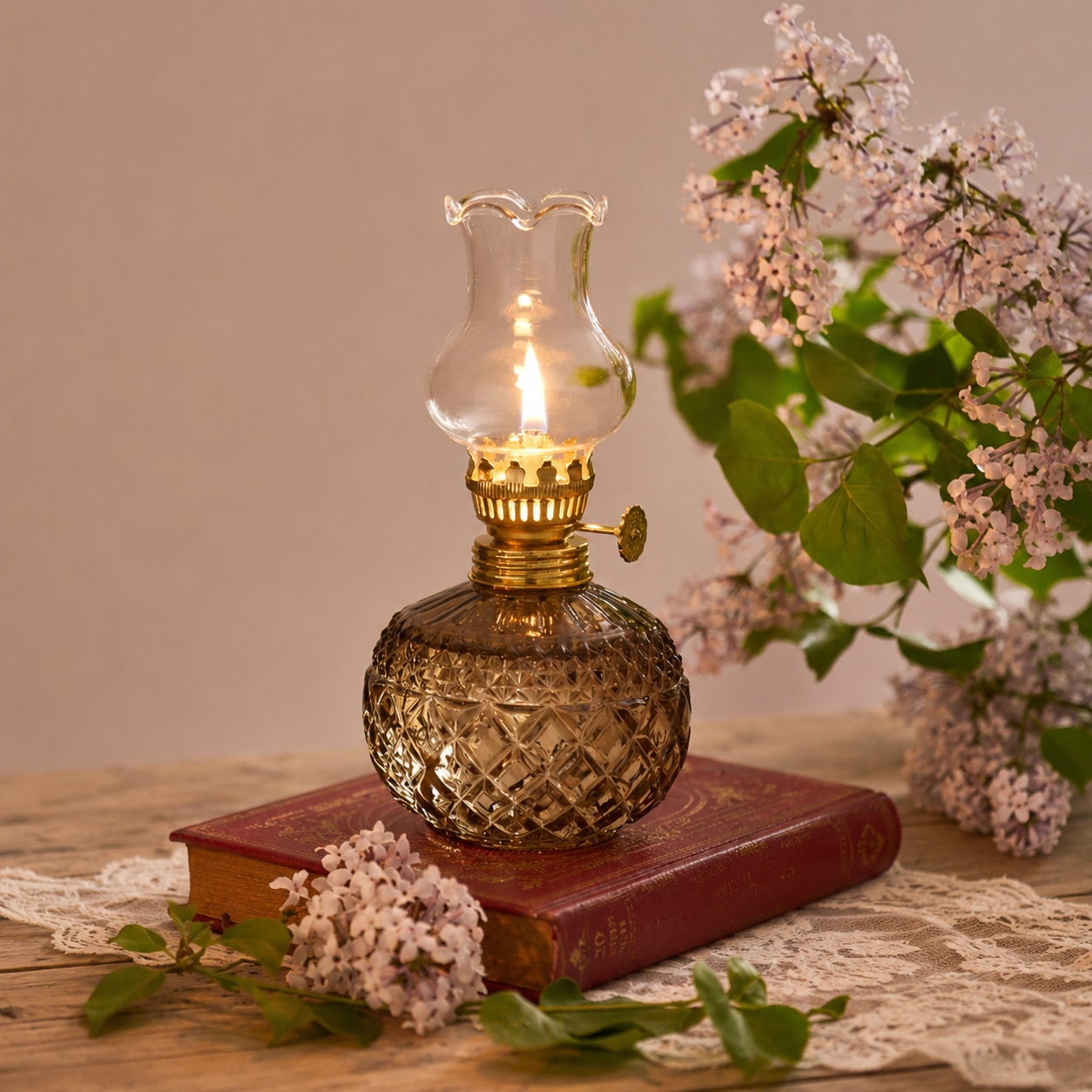 Vintage Retro Indoor Glass Kerosene Oil Halloween Lamp
