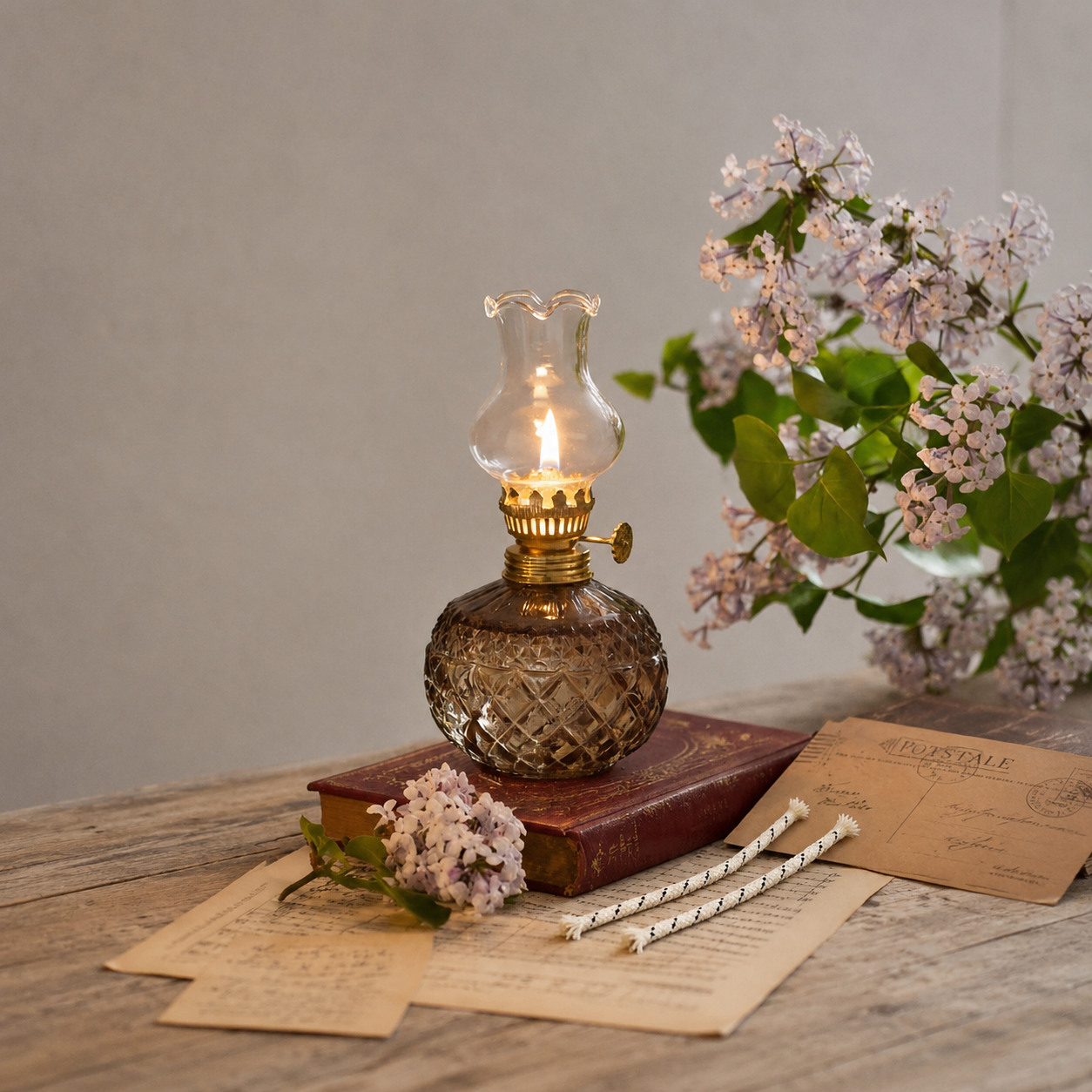 Vintage Retro Indoor Glass Kerosene Oil Halloween Lamp