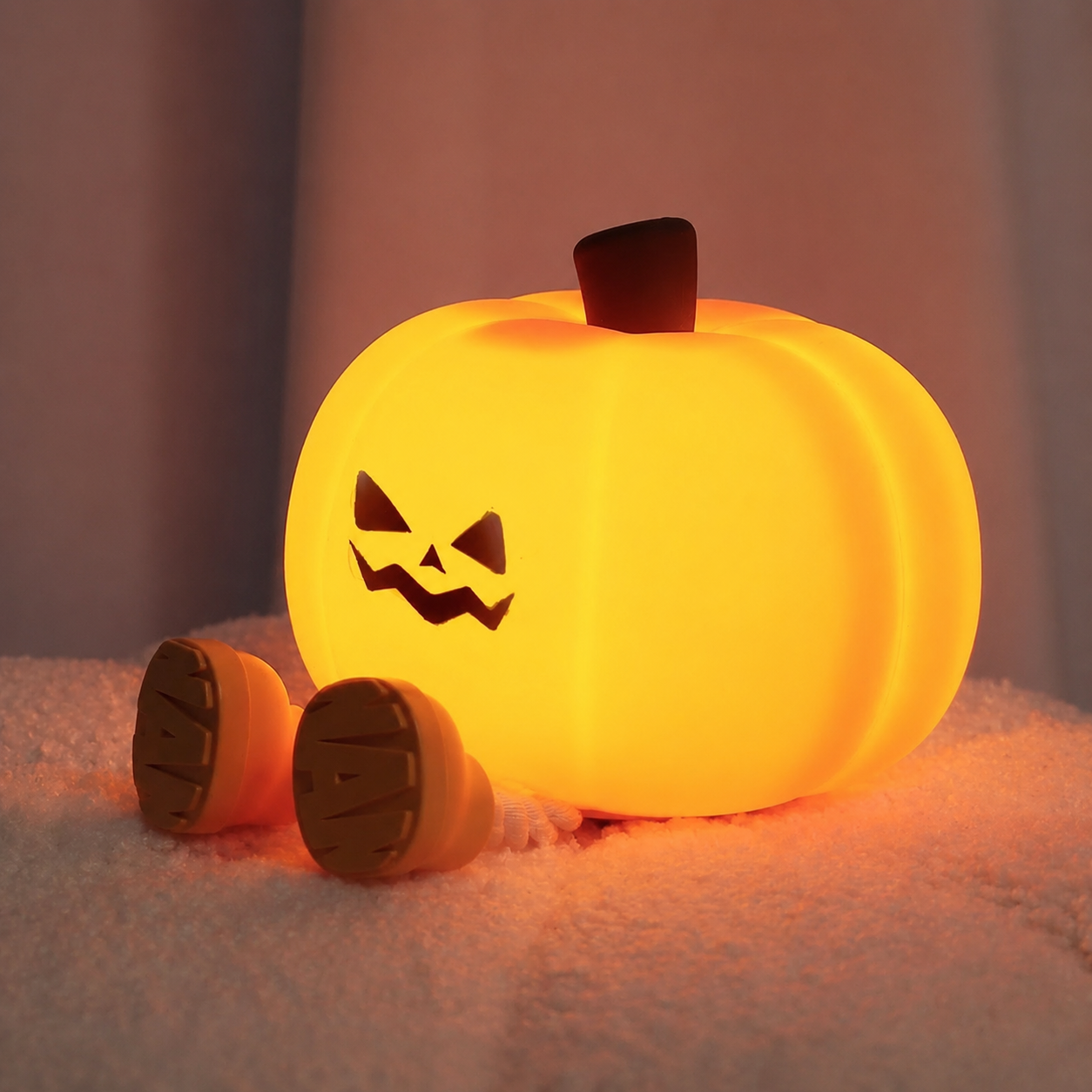 Halloween Themed Pumpkin Lantern And Starry Sky Projector Dimmable Touch Mood LED Light