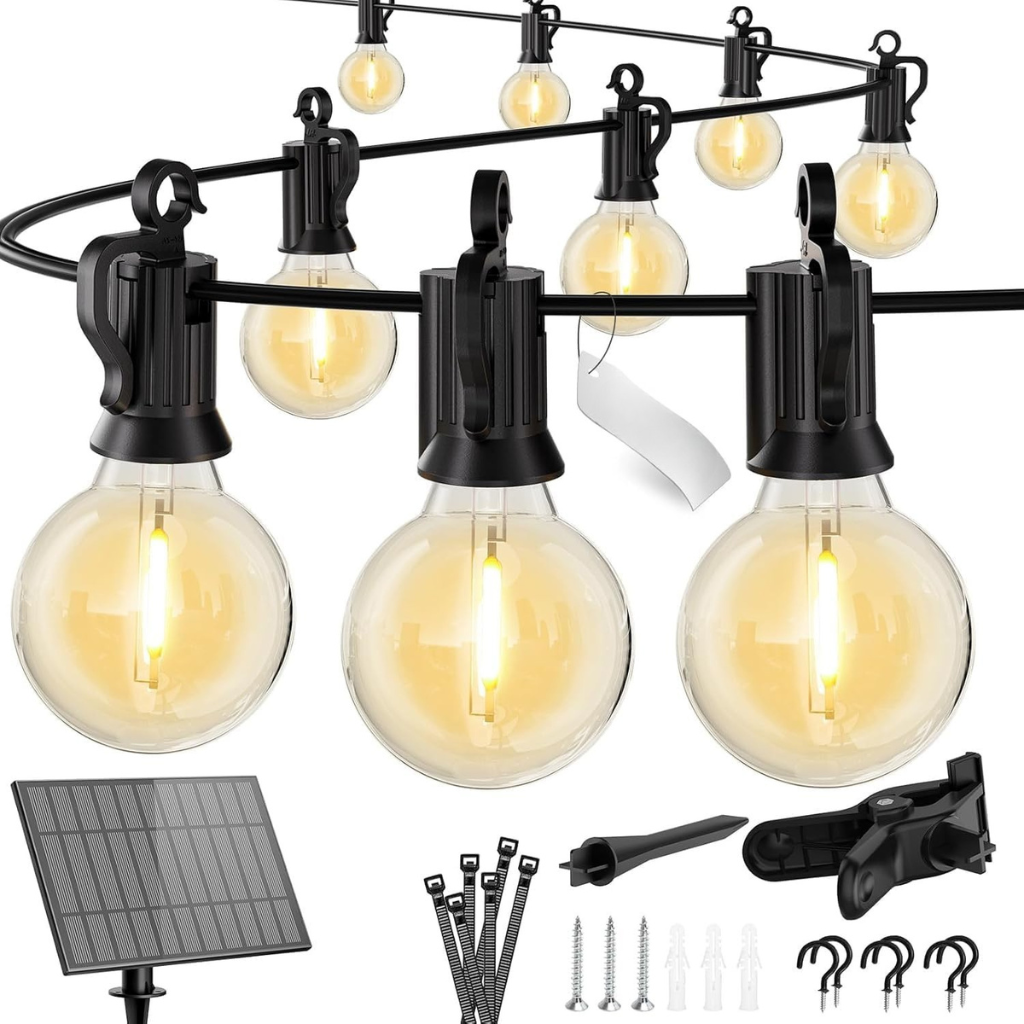 Outdoor Solar String Lights With USB Port Charging And 3 Light Modes