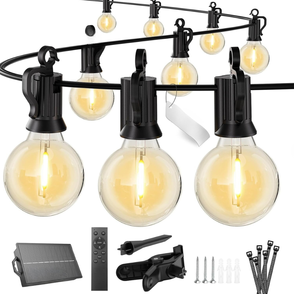 Outdoor Solar String Lights With USB Port Charging And 3 Light Modes