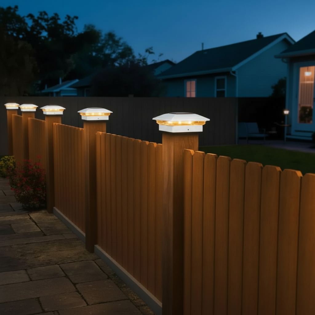 Dual Mode Waterproof Solar Post Cap Lights For Outdoor Fence