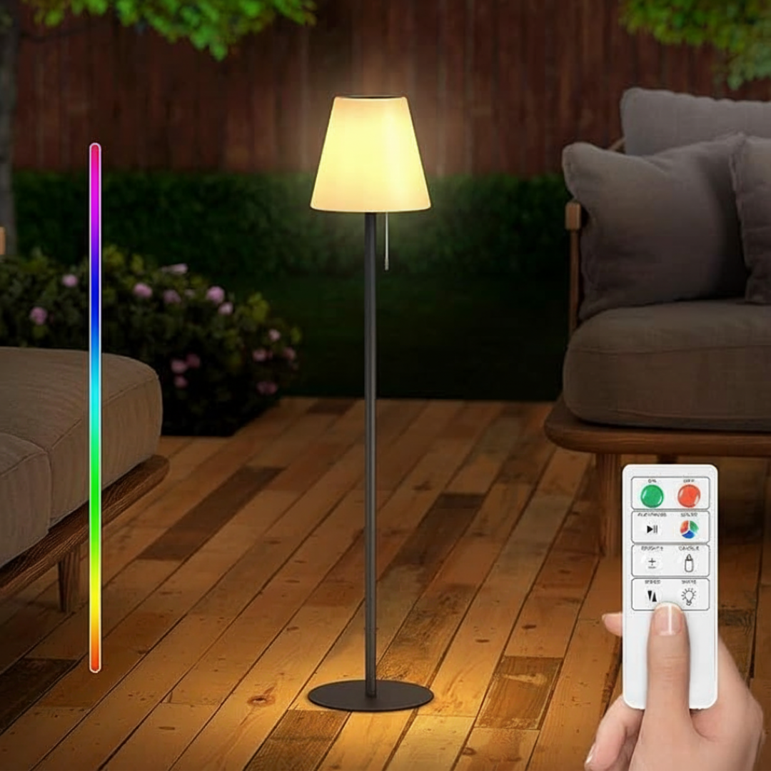 Cordless Dimmable RGB Solar Floor Lamp