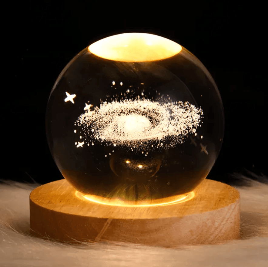 Gorgeous Crystal Ball Nightlight Decoration - Solar Flame Torch