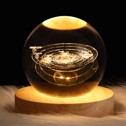 Gorgeous Crystal Ball Nightlight Decoration - Solar Flame Torch