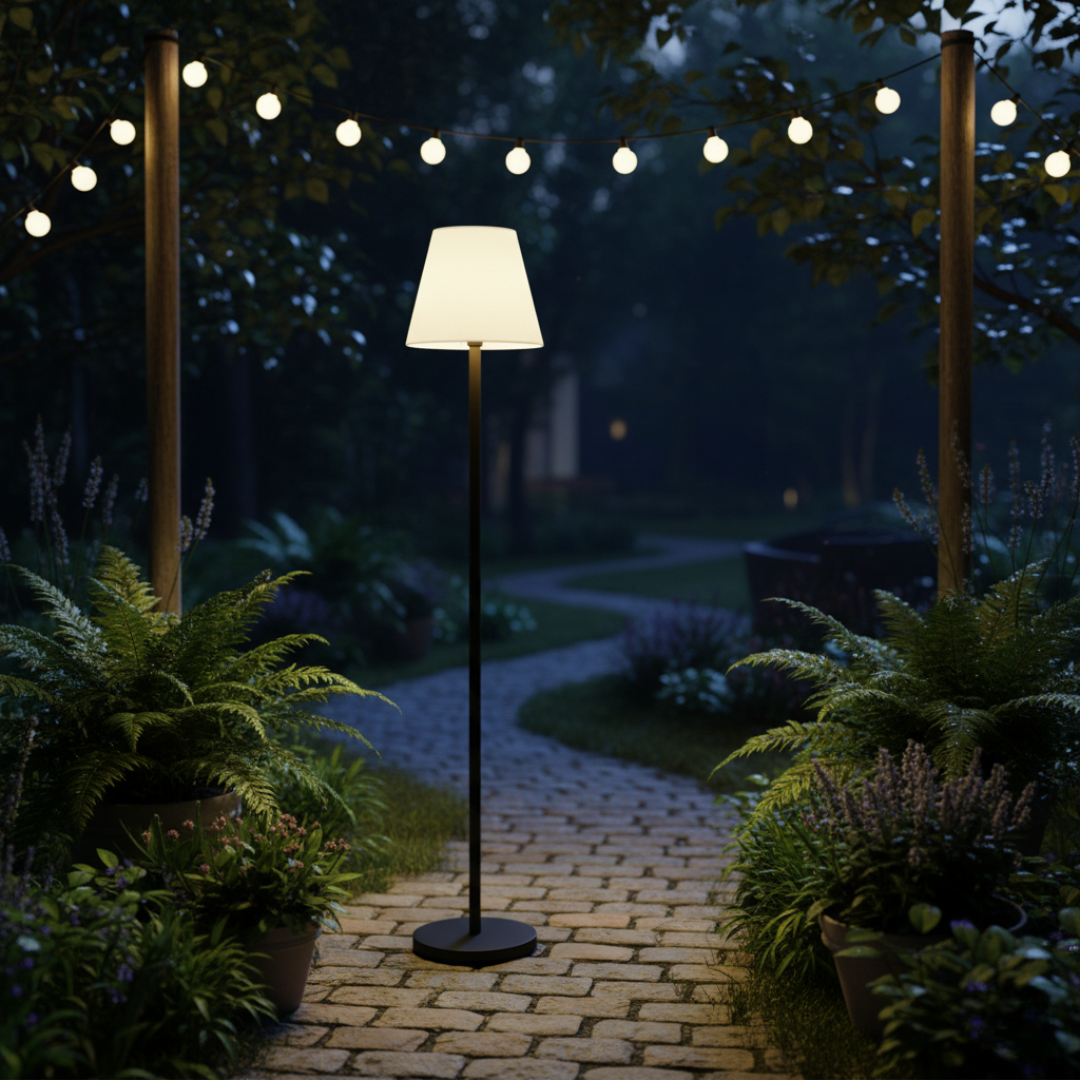Outdoor Solar Floor Lamp Waterproof Patio Light