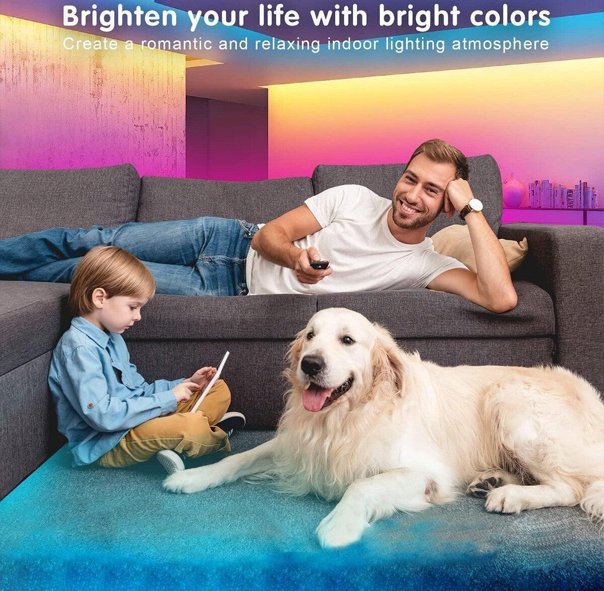 Multicolor LED Strip Lights With Remote Control For Home Decoration And Special Occasions - Solar Flame Torch