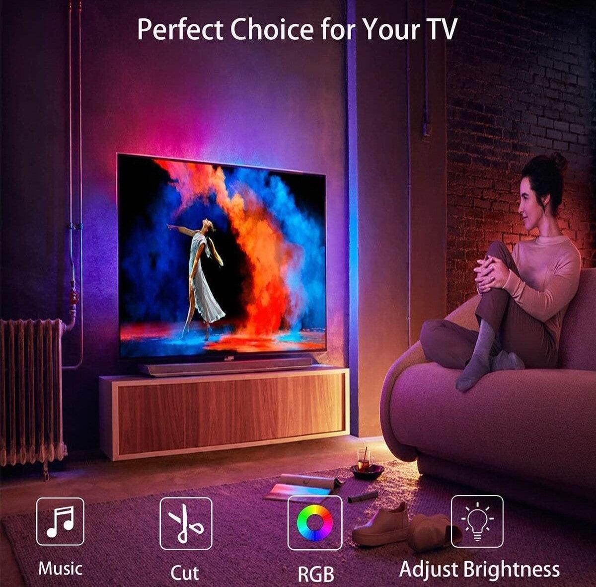 Multicolor LED Strip Lights With Remote Control For Home Decoration And Special Occasions - Solar Flame Torch