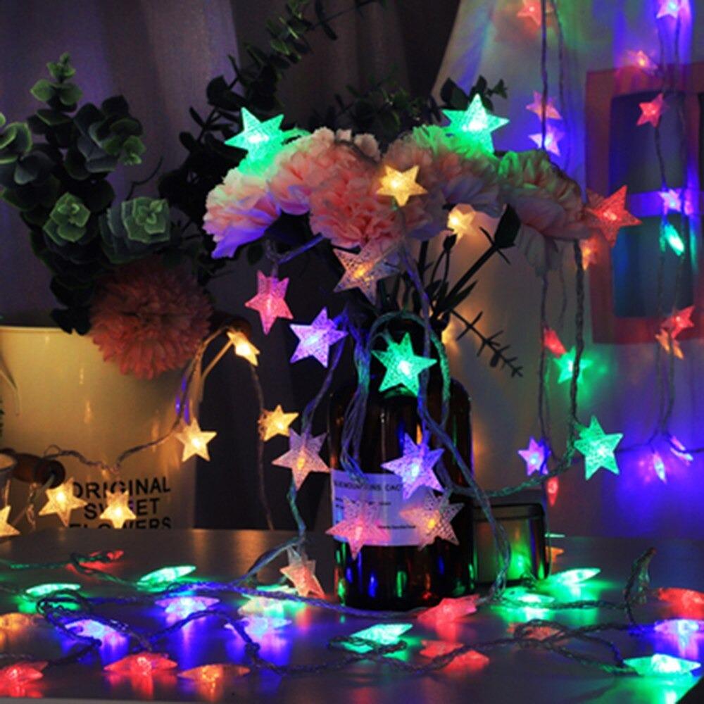 Colorful LED Star Lights-Solar Flame Torch