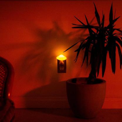 Mushroom Style Wall Lamp - Solar Flame Torch