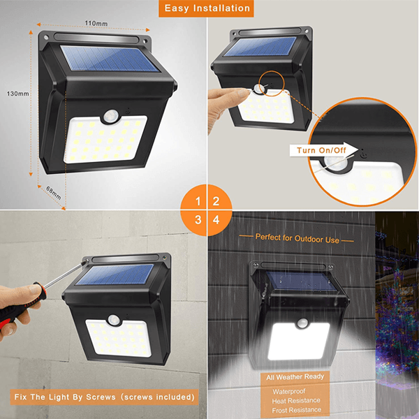 Outdoor Motion Sensor Lights - Solar Flame Torch