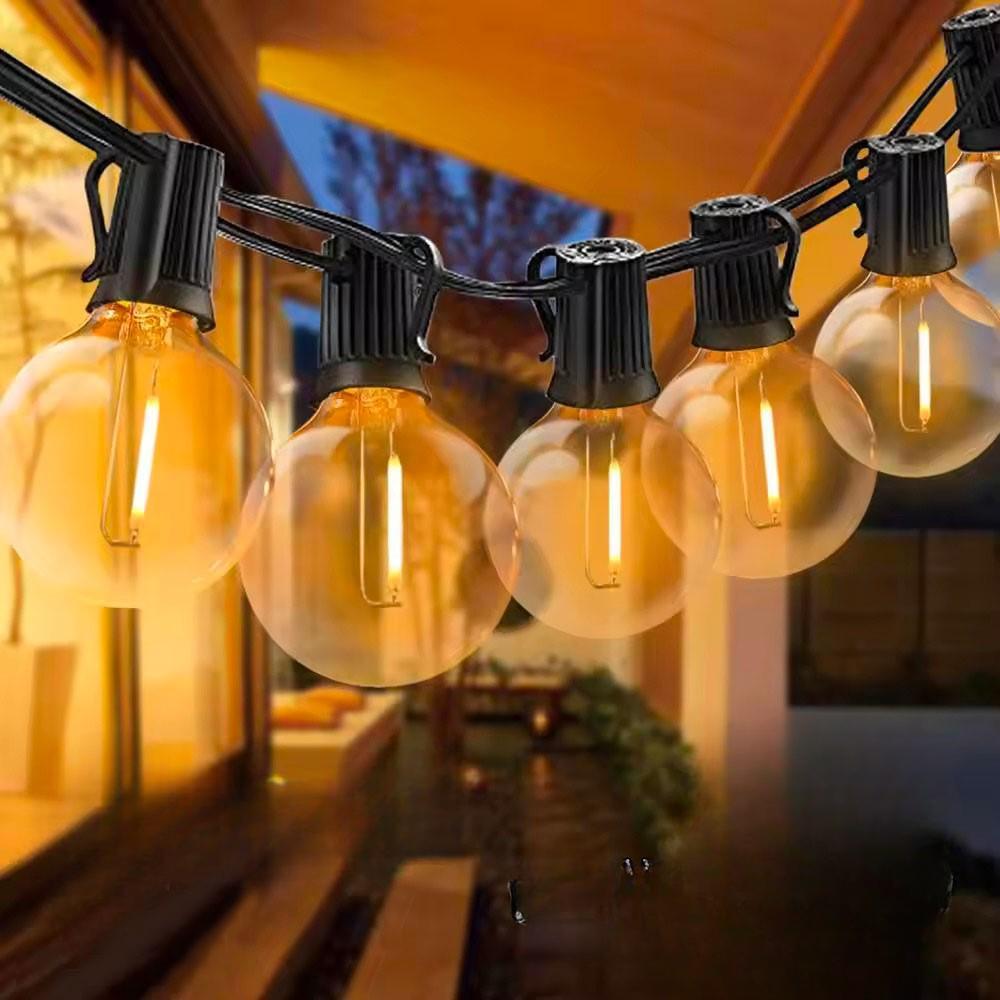 Outdoor Solar String Lights With Panel - Solar Flame Torch
