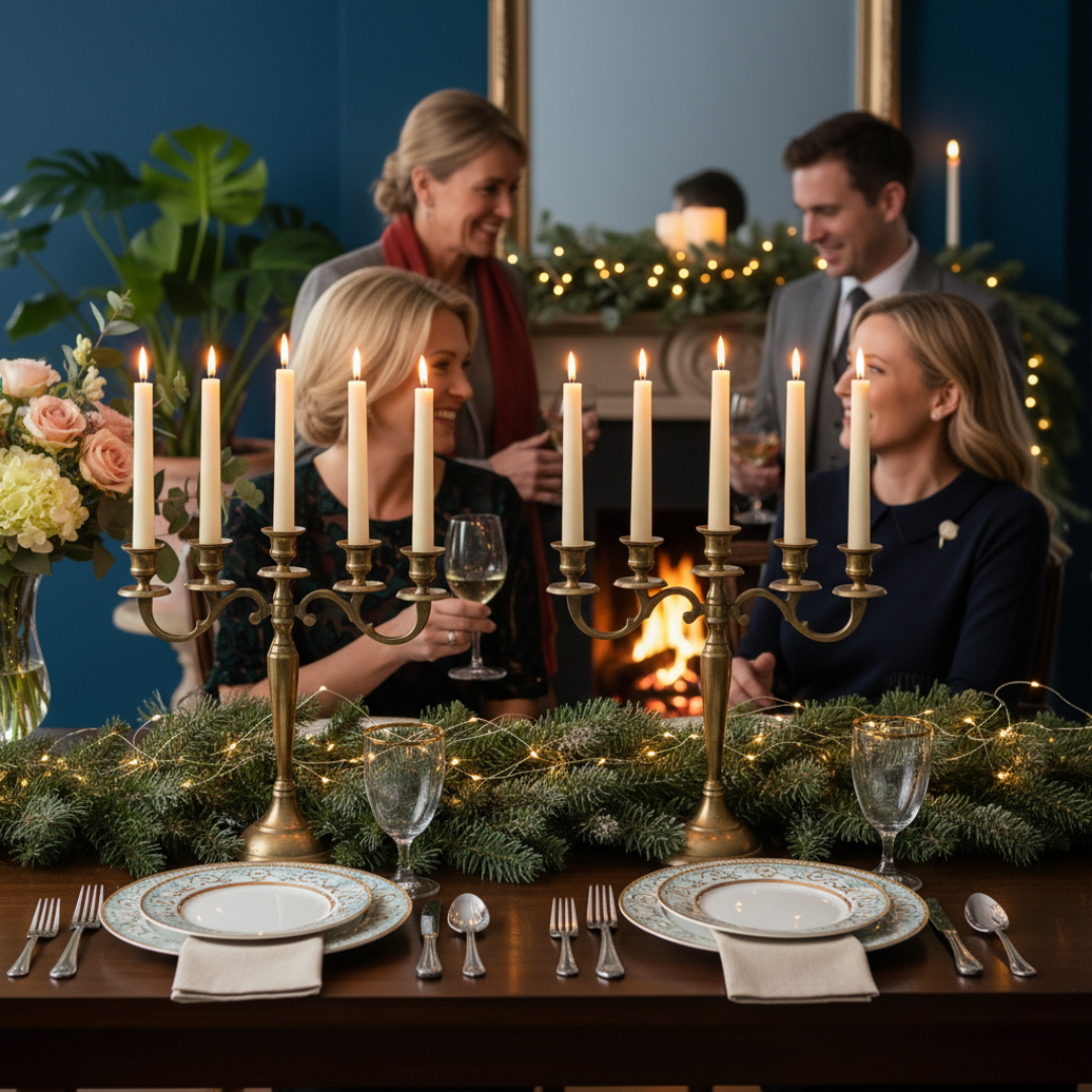 Pack Of 6 Flameless Taper Candles With Remote Timer And Dimmer