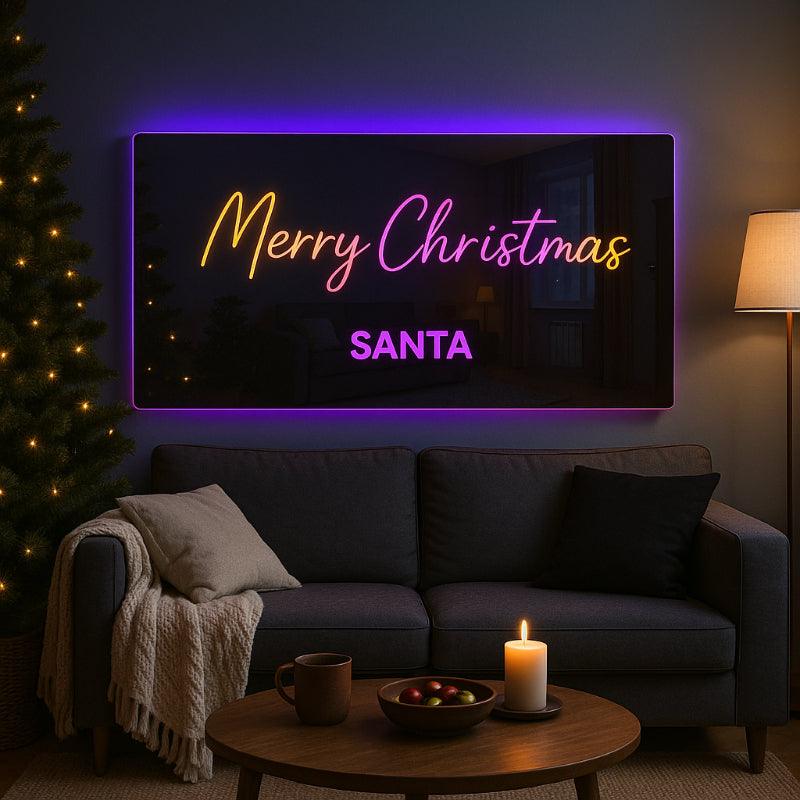 Personalized LED Name Mirror - Solar Flame Torch